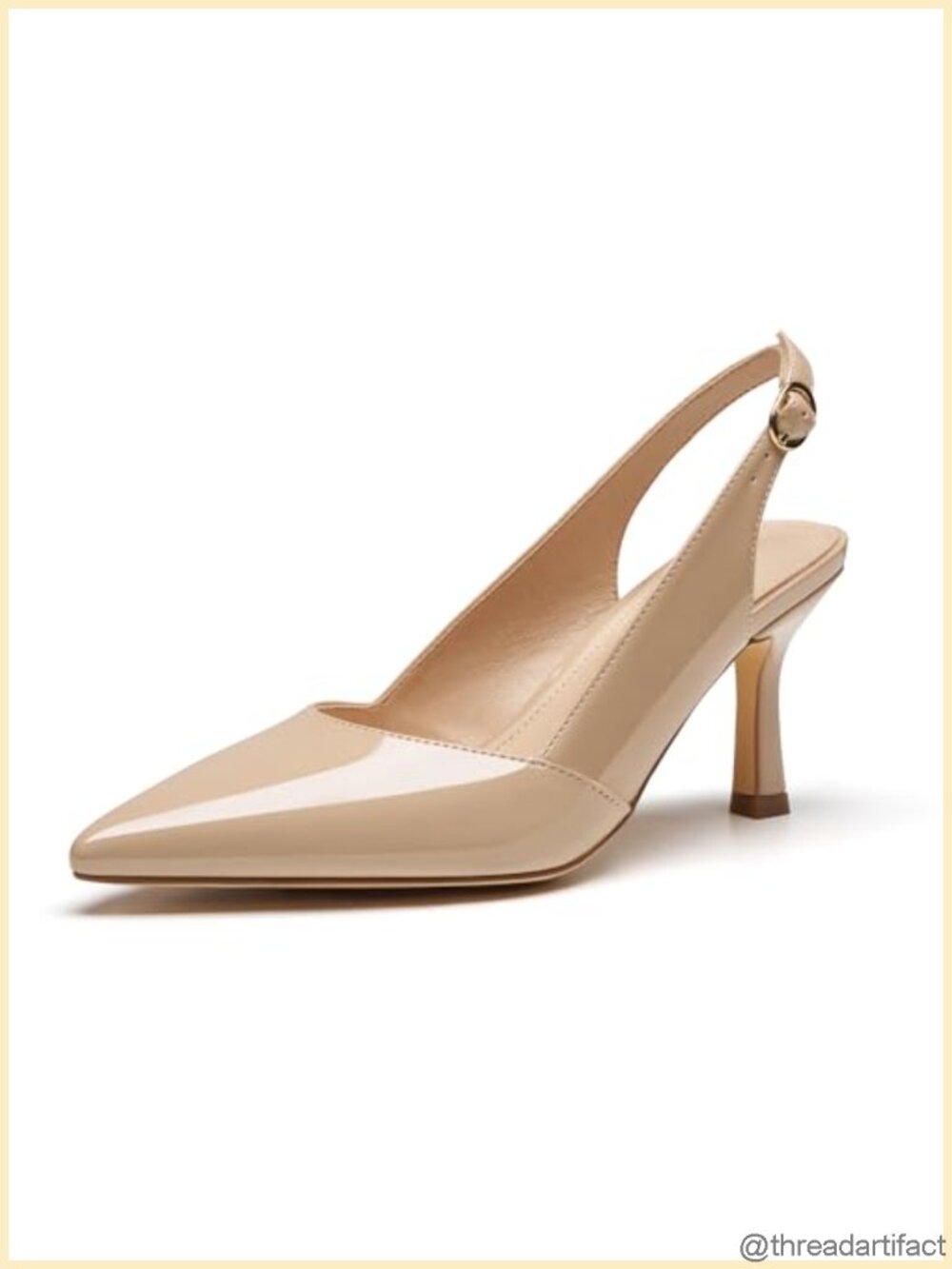 Slingback Kitten Heels Pointed Closed Toe Dressy Pumps for Wedding Office Party